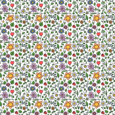 Renksiz çiçek vektör deseni. Beyaz arka planda çiçek desenli karalama vektörü. Eski çiçek desenleri