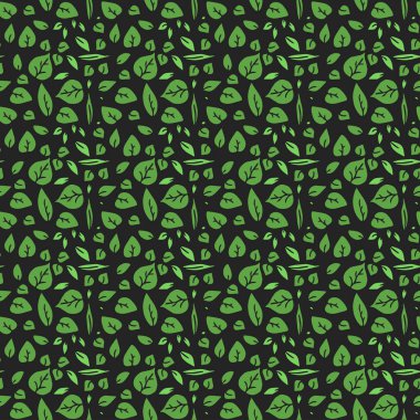 Yeşil yapraklı kusursuz desen. yeşil yapraklar arkaplan.