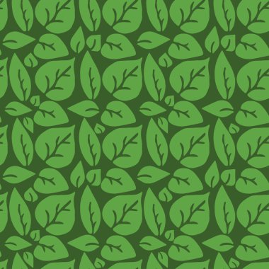 Yeşil yapraklı kusursuz desen. yeşil yapraklar arkaplan.