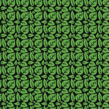 Yeşil yapraklı kusursuz desen. yeşil yapraklar arkaplan.