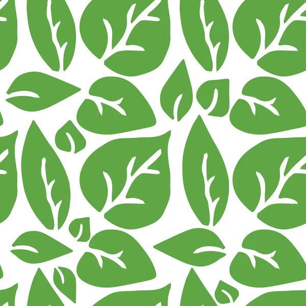 Yeşil yapraklı kusursuz desen. yeşil yapraklar arkaplan.