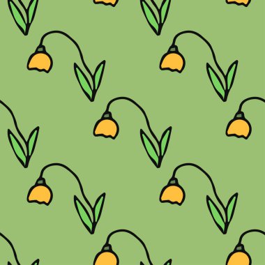 Kusursuz çiçek vektör deseni. Renkli çiçek arka planı. Karalama Anneler Günü çiçek deseni. Klasik çiçek desenli resimleme