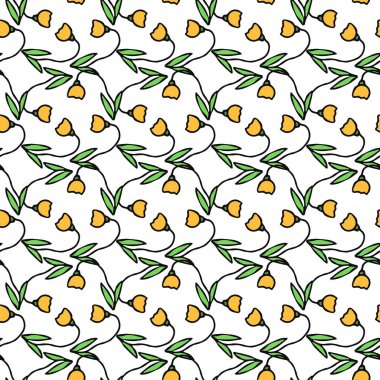 Kusursuz çiçek vektör deseni. Renkli çiçek arka planı. Karalama Anneler Günü çiçek deseni. Klasik çiçek desenli resimleme