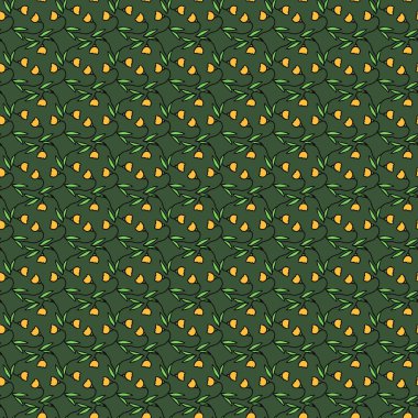 Seamless floral vector pattern. Colored flowers background. Doodle mother's day floral pattern. Vintage floral pattern illustration