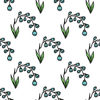 Kusursuz çiçek vektör deseni. Renkli çiçek arka planı. Karalama Anneler Günü çiçek deseni. Klasik çiçek desenli resimleme