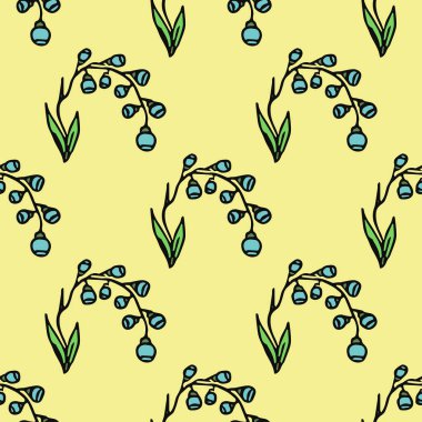 Kusursuz çiçek vektör deseni. Renkli çiçek arka planı. Karalama Anneler Günü çiçek deseni. Klasik çiçek desenli resimleme