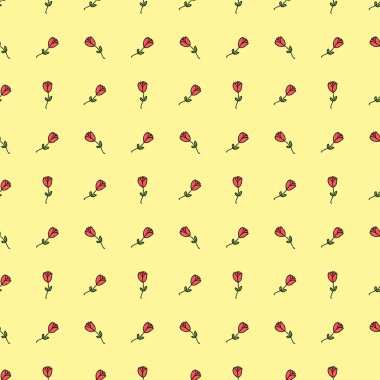 Kusursuz çiçek vektör deseni. Renkli çiçek arka planı. Karalama Anneler Günü çiçek deseni. Klasik çiçek desenli resimleme