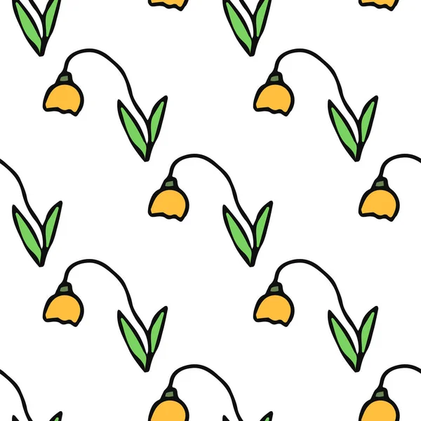 Kusursuz çiçek vektör deseni. Renkli çiçek arka planı. Karalama Anneler Günü çiçek deseni. Klasik çiçek desenli resimleme