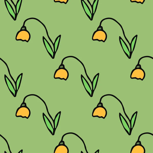 Kusursuz çiçek vektör deseni. Renkli çiçek arka planı. Karalama Anneler Günü çiçek deseni. Klasik çiçek desenli resimleme