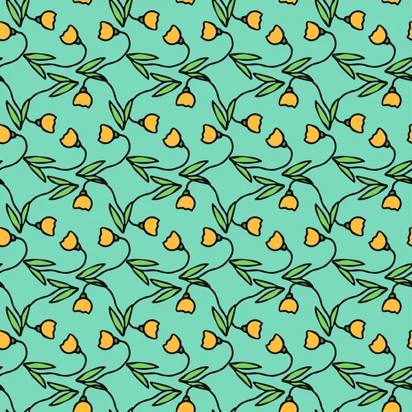 Kusursuz çiçek vektör deseni. Renkli çiçek arka planı. Karalama Anneler Günü çiçek deseni. Klasik çiçek desenli resimleme