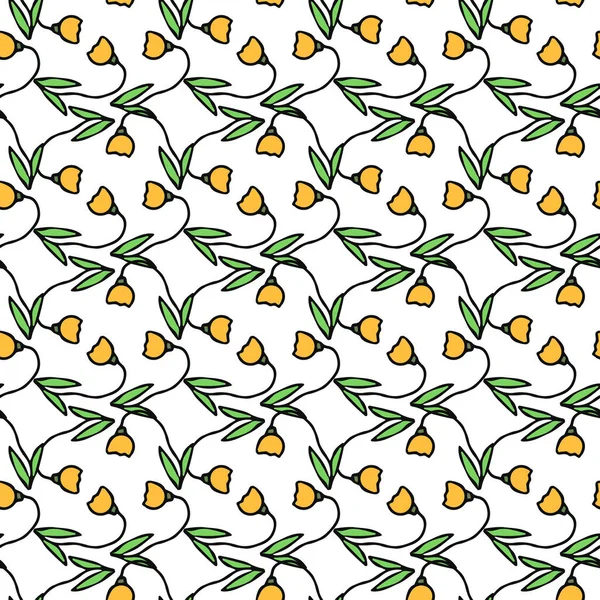 Kusursuz çiçek vektör deseni. Renkli çiçek arka planı. Karalama Anneler Günü çiçek deseni. Klasik çiçek desenli resimleme