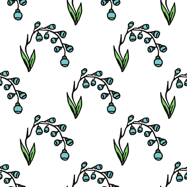 Kusursuz çiçek vektör deseni. Renkli çiçek arka planı. Karalama Anneler Günü çiçek deseni. Klasik çiçek desenli resimleme