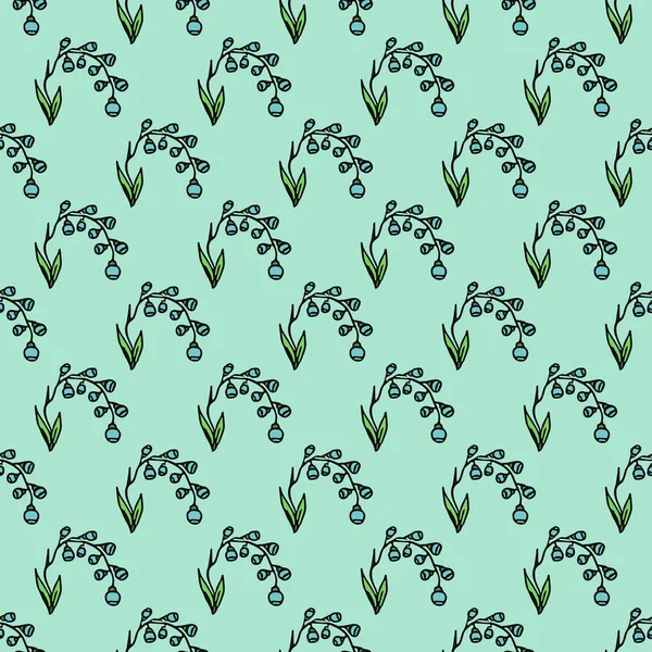 Nahtloses Florales Vektormuster Farbige Blumen Hintergrund Kritzeln Muttertag Blumenmuster Illustration — Stockvektor