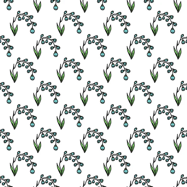 Kusursuz çiçek vektör deseni. Renkli çiçek arka planı. Karalama Anneler Günü çiçek deseni. Klasik çiçek desenli resimleme