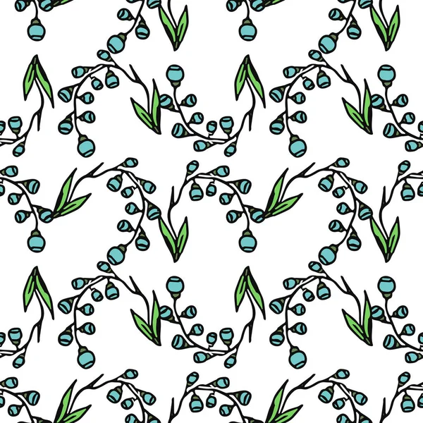 Kusursuz çiçek vektör deseni. Renkli çiçek arka planı. Karalama Anneler Günü çiçek deseni. Klasik çiçek desenli resimleme