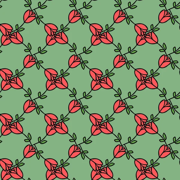 Kusursuz çiçek vektör deseni. Renkli çiçek arka planı. Karalama Anneler Günü çiçek deseni. Klasik çiçek desenli resimleme