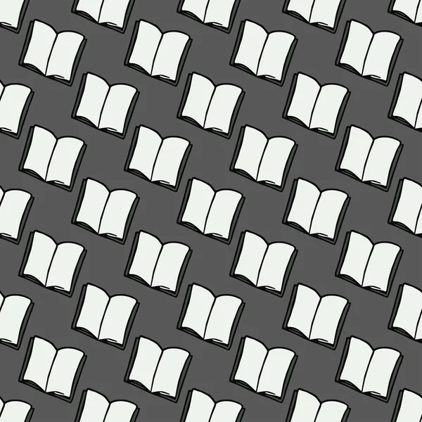 Kusursuz kitap vektör deseni. Renkli kitapların arka planı. Doodle vektör defteri deseni