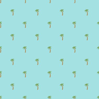 Kusursuz avuç içi izi. Renkli avuç arkası. Yeşil palmiyeli tropik desen. Vintage palmiye deseni