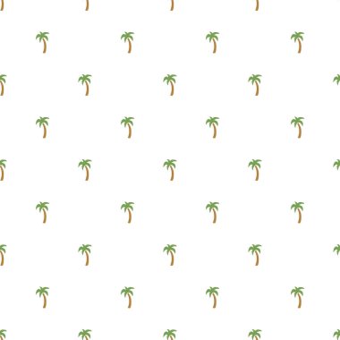 Kusursuz avuç içi izi. Renkli avuç arkası. Yeşil palmiyeli tropik desen. Vintage palmiye deseni