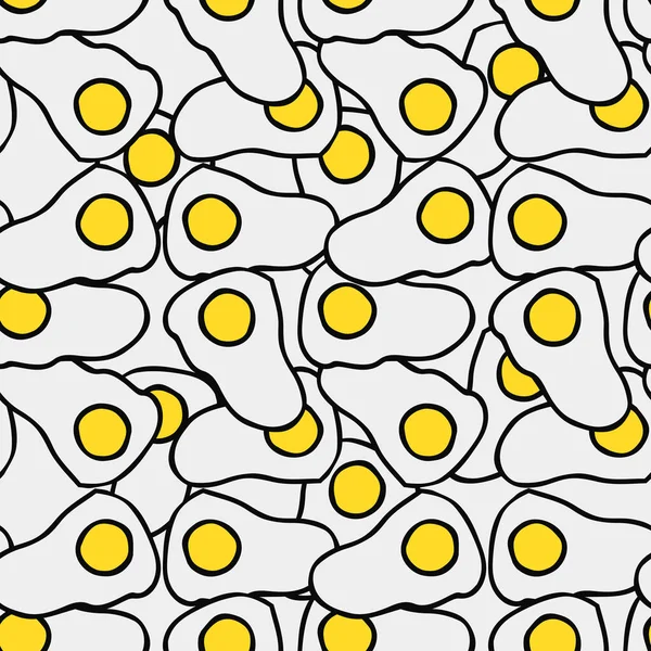 Seamless Pattern Egg Icons Colored Egg Background Doodle Vector Eggs — Wektor stockowy