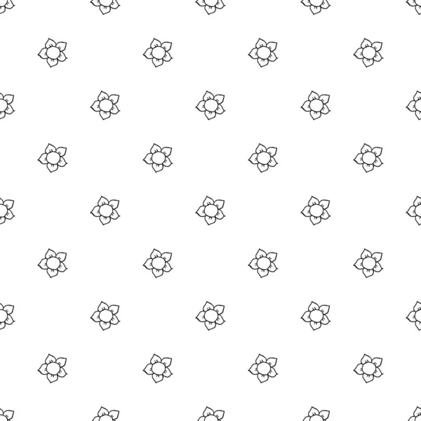 Seamless Floral Vector Pattern Doodle Vector Floral Pattern White Background — Stockvector