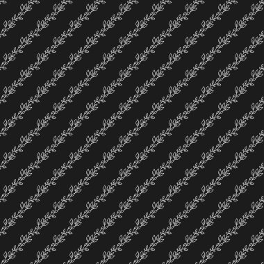 Kusursuz çiçek vektör deseni. Siyah arka planda çiçek desenli karalama vektörü. Klasik çiçek deseni, tatlı elementler projeniz, menünüz, kafe dükkanınız için arka plan