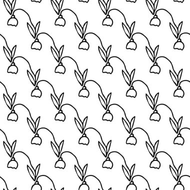 Kusursuz çiçek vektör deseni. Beyaz arka planda çiçek desenli karalama vektörü. Klasik çiçek deseni, tatlı elementler projeniz, menünüz, kafe dükkanınız için arka plan