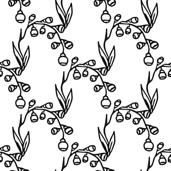 Kusursuz çiçek vektör deseni. Beyaz arka planda çiçek desenli karalama vektörü. Klasik çiçek deseni, tatlı elementler projeniz, menünüz, kafe dükkanınız için arka plan