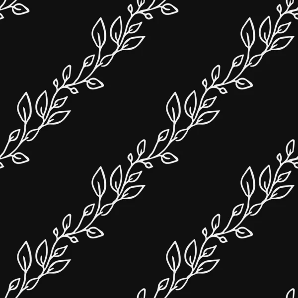 Kusursuz çiçek vektör deseni. Siyah arka planda çiçek desenli karalama vektörü. Klasik çiçek deseni, tatlı elementler projeniz, menünüz, kafe dükkanınız için arka plan