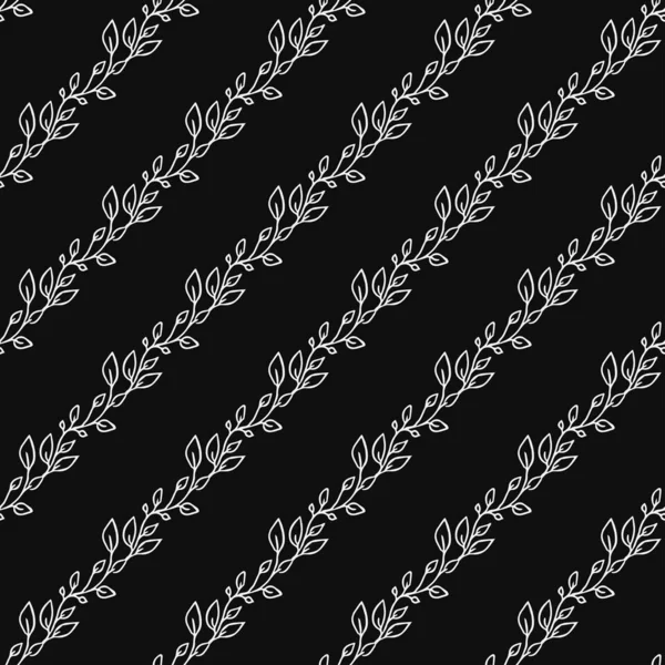 Kusursuz çiçek vektör deseni. Siyah arka planda çiçek desenli karalama vektörü. Klasik çiçek deseni, tatlı elementler projeniz, menünüz, kafe dükkanınız için arka plan