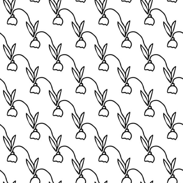 Kusursuz çiçek vektör deseni. Beyaz arka planda çiçek desenli karalama vektörü. Klasik çiçek deseni, tatlı elementler projeniz, menünüz, kafe dükkanınız için arka plan