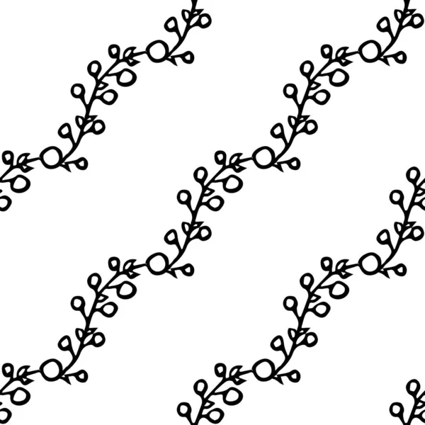 Siyah arka planda çiçek süsü olan karalama vektörü. Kusursuz çiçek vektör deseni. Klasik çiçek dekoru, tatlı elementler projeniz, menünüz, kafe dükkanınız için arka plan