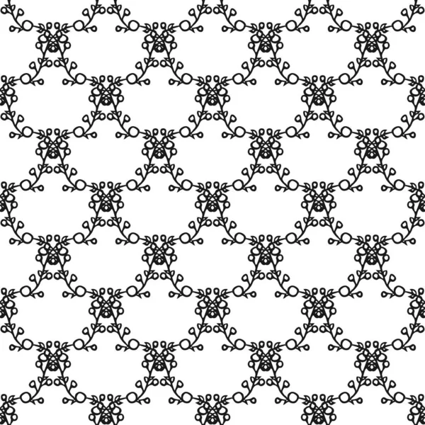 Siyah arka planda çiçek süsü olan karalama vektörü. Kusursuz çiçek vektör deseni. Klasik çiçek dekoru, tatlı elementler projeniz, menünüz, kafe dükkanınız için arka plan