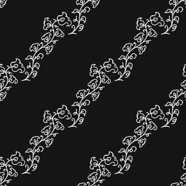 Kusursuz çiçek desenli duvar kağıdı. Çiçek süslemeli karalama vektörü. Klasik çiçek dekoru, tatlı elementler projeniz, menünüz, kafe dükkanınız için arka plan