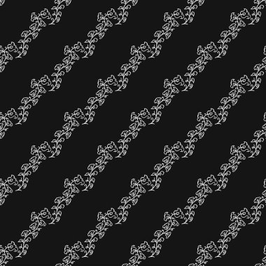 Kusursuz çiçek desenli duvar kağıdı. Çiçek süslemeli karalama vektörü. Klasik çiçek dekoru, tatlı elementler projeniz, menünüz, kafe dükkanınız için arka plan