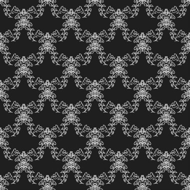 Kusursuz çiçek desenli duvar kağıdı. Çiçek süslemeli karalama vektörü. Klasik çiçek dekoru, tatlı elementler projeniz, menünüz, kafe dükkanınız için arka plan