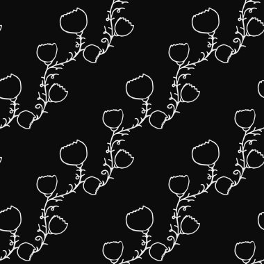 Kusursuz çiçek desenli duvar kağıdı. Çiçek süslemeli karalama vektörü. Klasik çiçek dekoru, tatlı elementler projeniz, menünüz, kafe dükkanınız için arka plan