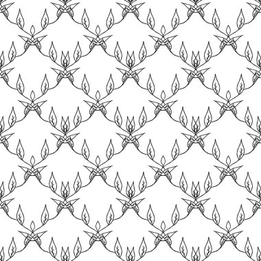 Kusursuz çiçek desenli duvar kağıdı. Çiçek süslemeli karalama vektörü. Klasik çiçek dekoru, tatlı elementler projeniz, menünüz, kafe dükkanınız için arka plan