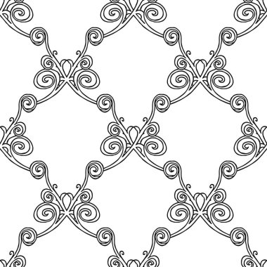 Kusursuz çiçek desenli duvar kağıdı. Çiçek süslemeli karalama vektörü. Klasik çiçek dekoru, tatlı elementler projeniz, menünüz, kafe dükkanınız için arka plan