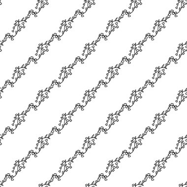 Kusursuz çiçek desenli duvar kağıdı. Çiçek süslemeli karalama vektörü. Klasik çiçek dekoru, tatlı elementler projeniz, menünüz, kafe dükkanınız için arka plan