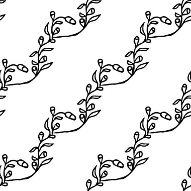 Kusursuz çiçek desenli duvar kağıdı. Çiçek süslemeli karalama vektörü. Klasik çiçek dekoru