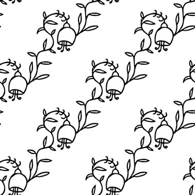 Kusursuz çiçek desenli duvar kağıdı. Çiçek süslemeli karalama vektörü. Klasik çiçek dekoru