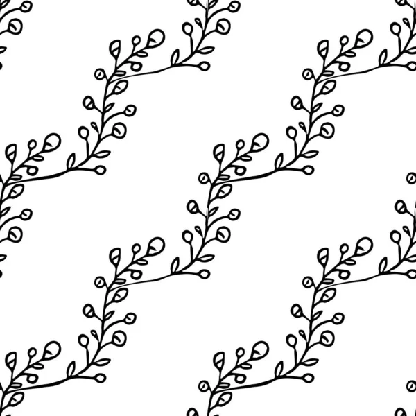 Kusursuz çiçek desenli duvar kağıdı. Çiçek süslemeli karalama vektörü. Klasik çiçek dekoru