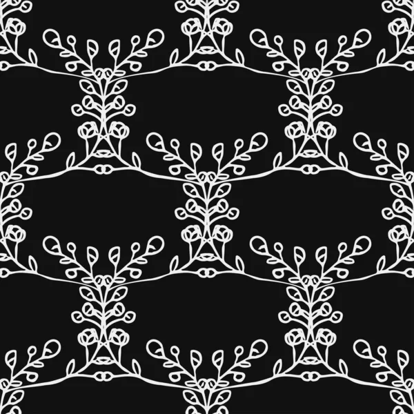 Kusursuz çiçek desenli duvar kağıdı. Çiçek süslemeli karalama vektörü. Klasik çiçek dekoru