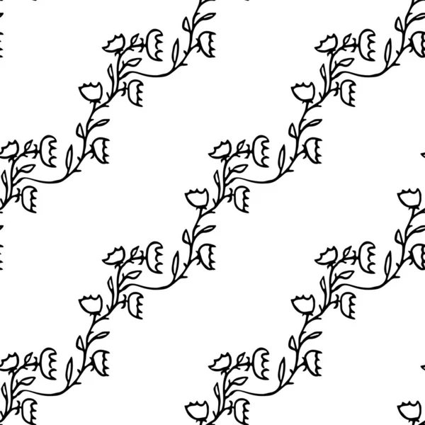 Kusursuz çiçek desenli duvar kağıdı. Çiçek süslemeli karalama vektörü. Klasik çiçek dekoru