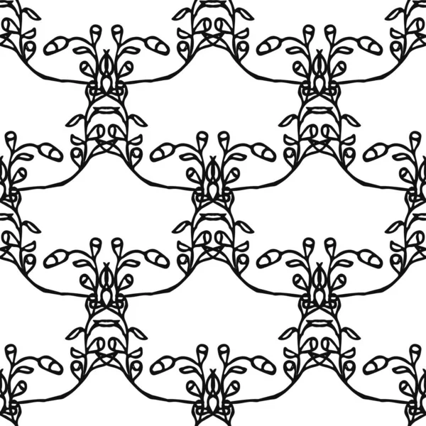 Kusursuz çiçek desenli duvar kağıdı. Çiçek süslemeli karalama vektörü. Klasik çiçek dekoru