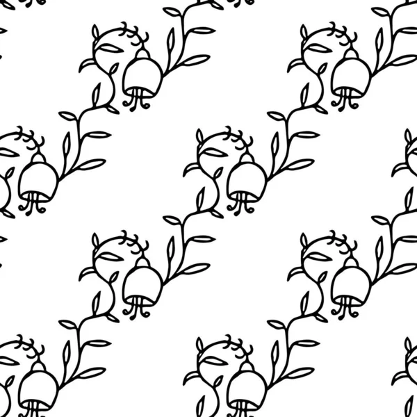 Kusursuz çiçek desenli duvar kağıdı. Çiçek süslemeli karalama vektörü. Klasik çiçek dekoru