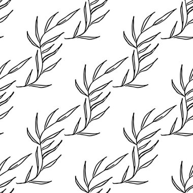 Kusursuz çiçek desenli duvar kağıdı. Çiçek süslemeli karalama vektörü. Klasik çiçek dekoru