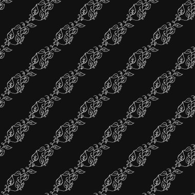 Kusursuz çiçek desenli duvar kağıdı. Çiçek süslemeli karalama vektörü. Klasik çiçek dekoru