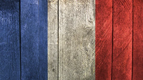 Γαλλική Σημαία Σημαία Γαλλίας Ξύλινη Σανίδα — Φωτογραφία Αρχείου